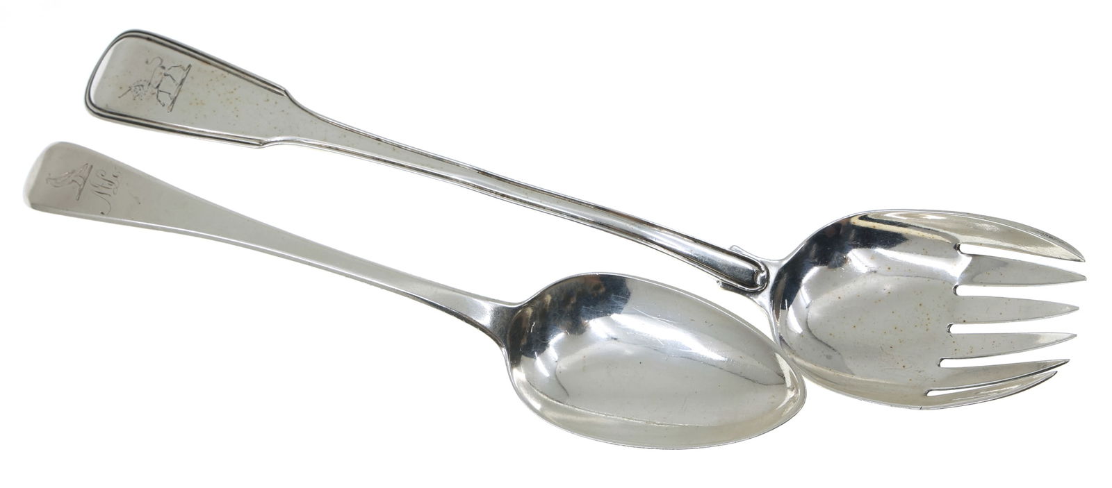 19TH C. ENGLISH STERLING SILVER SERVING SPOONS (1 of 7)