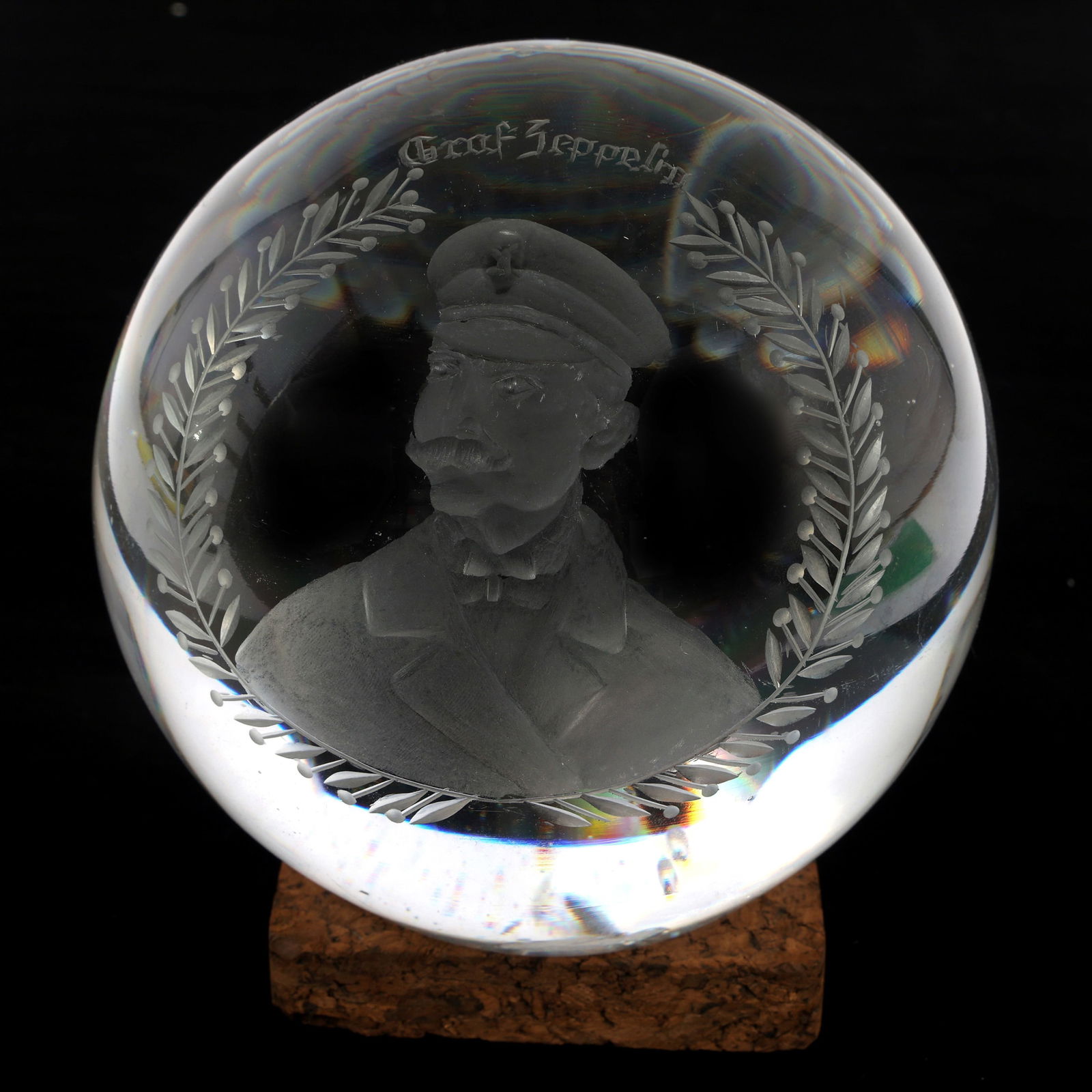 GRAF ZEPPELIN ETCHED CRYSTAL BALL (1 of 2)