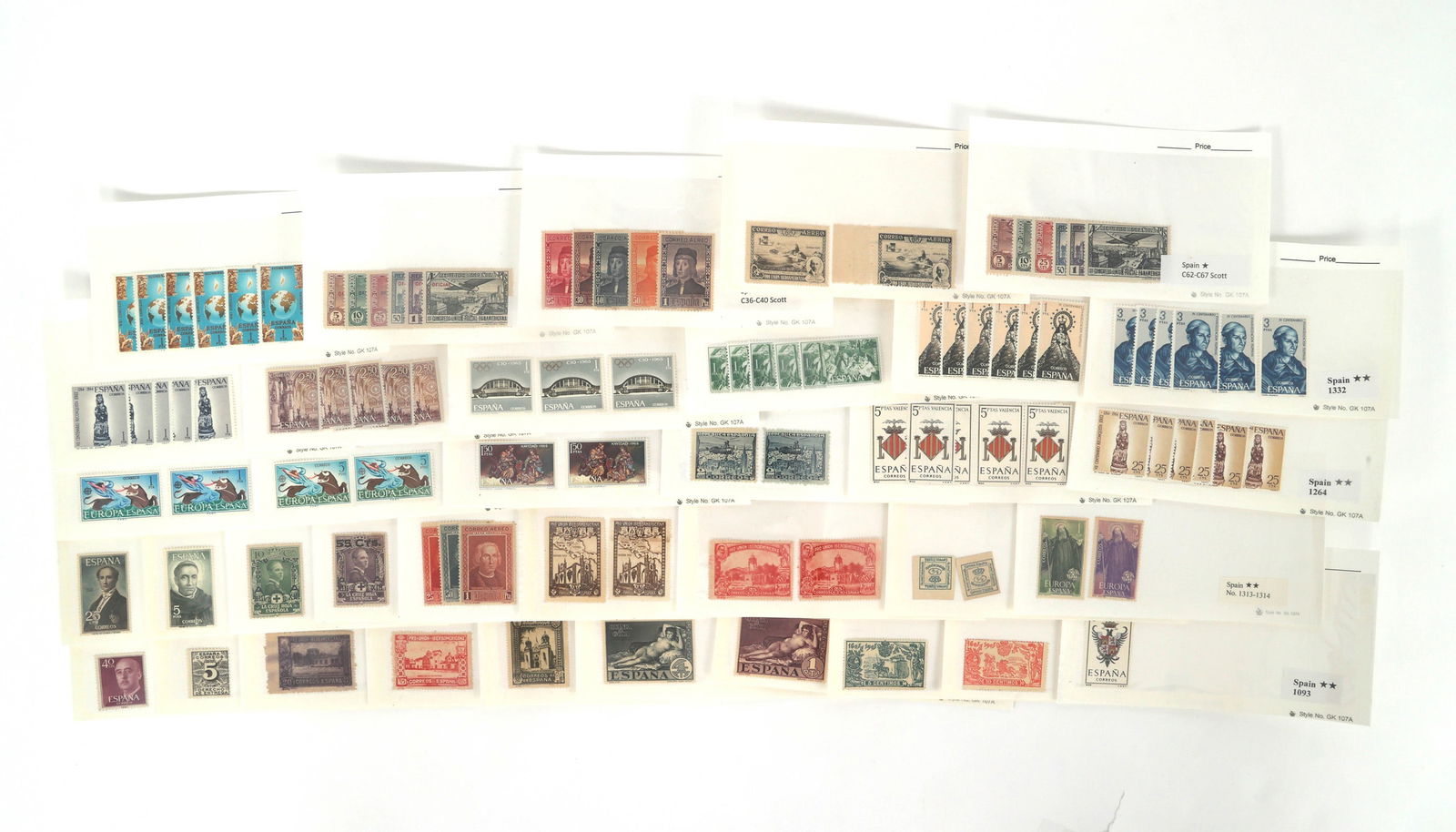 20th C. LOOSE UNUSED POSTAGE STAMPS FROM SPAIN (1 of 3)
