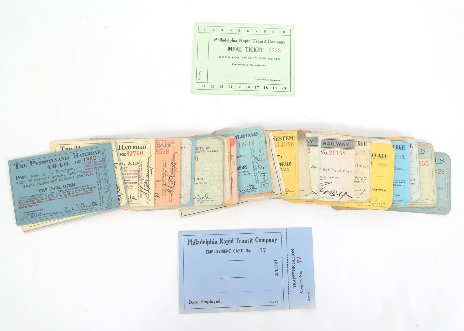 EARLY 20TH C RAILROAD TICKETS AND EMPLOYEE COUPONS (1 of 6)