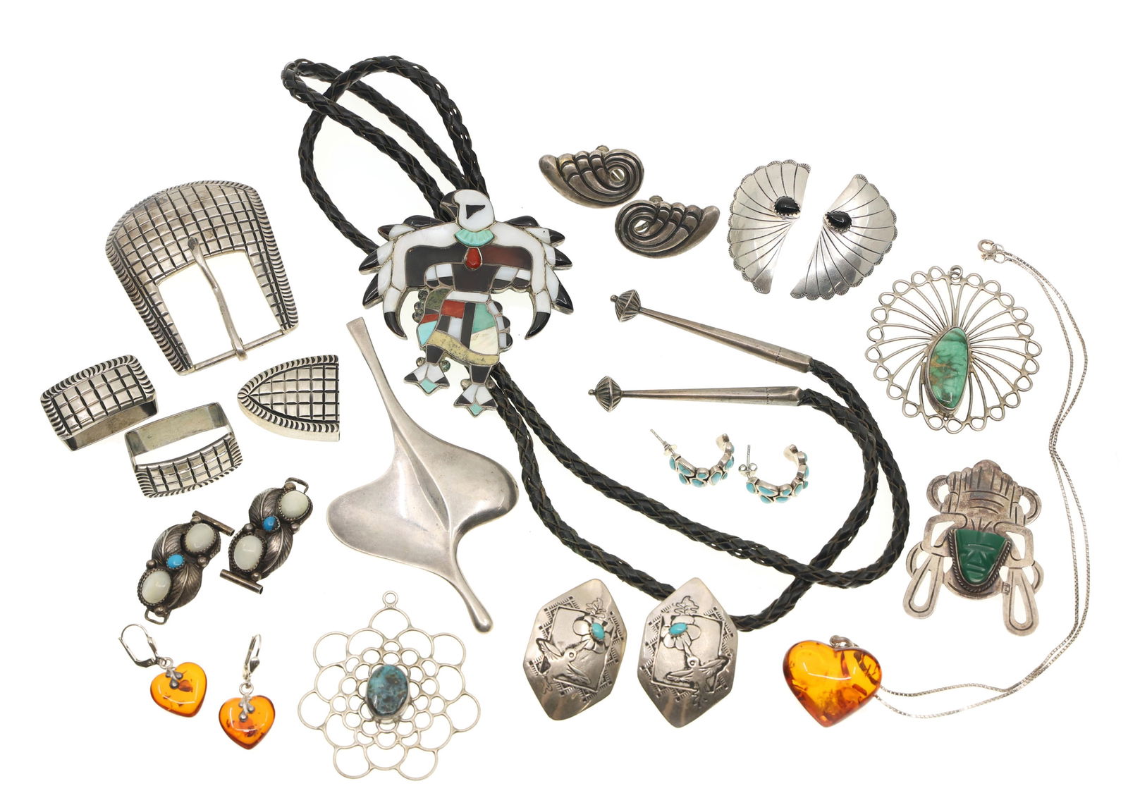 STERLING SILVER SIGNED JEWELRY (1 of 11)