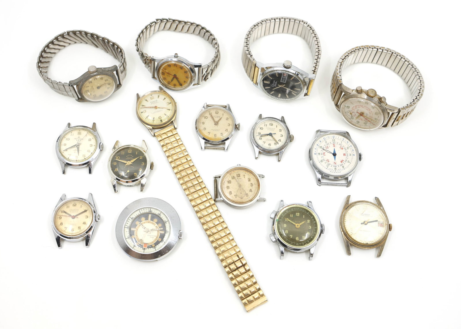 MECHANICAL STEEL CASE WRISTWATCHES FOR PARTS OR REPAIR: MECHANICAL STEEL CASE WRISTWATCHES FOR PARTS OR REPAIR Fourteen mechanical stainless steel case wristwatches, for parts or repairs. Includes: Marcel Keora Dreffa
