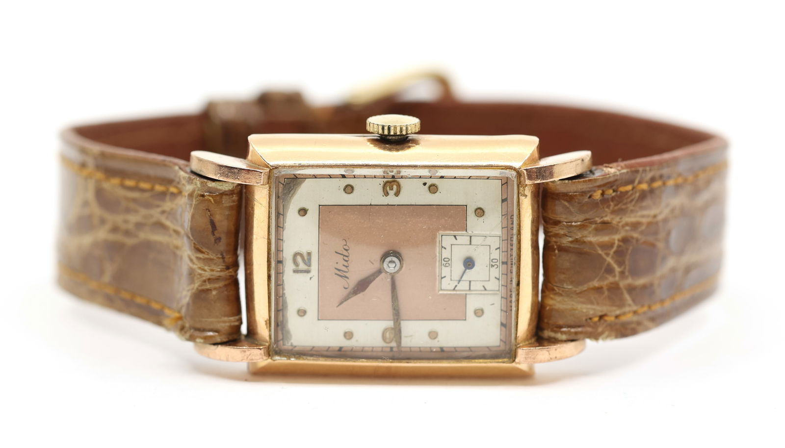 MEN'S MIDO GOLD-FILLED CASE MECHANICAL WRISTWATCH (1 of 7)