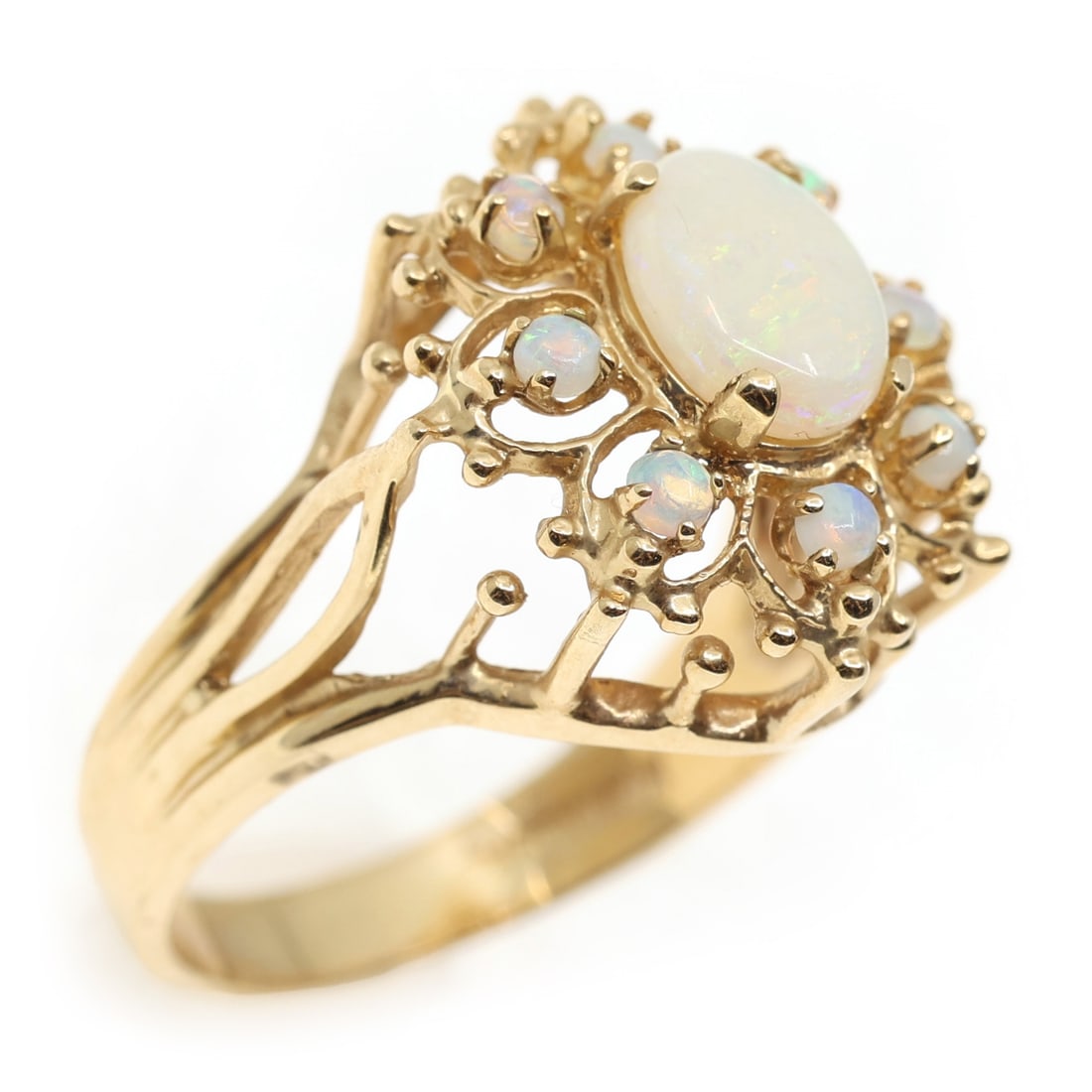 10K YELLOW GOLD OPAL COCKTAIL RING (1 of 4)