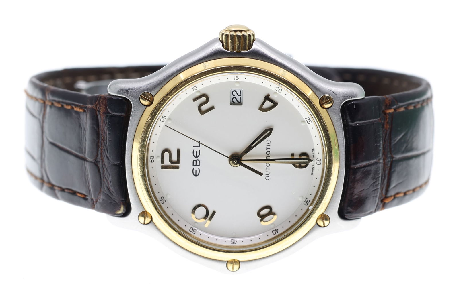 MEN'S EBEL STAINLESS STEEL & 18K AUTOMATIC '1911' WATCH (1 of 8)