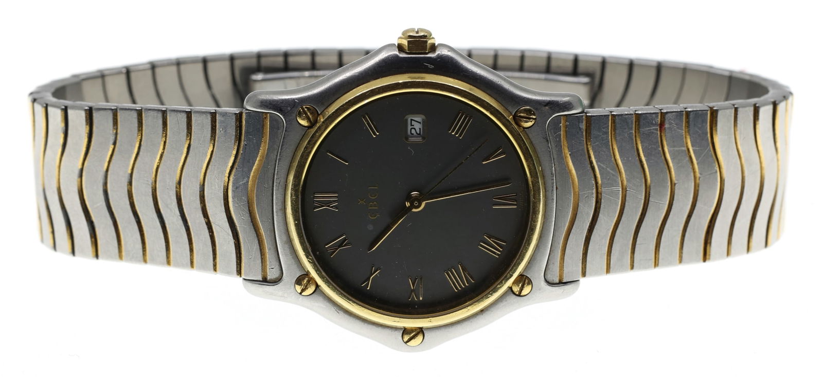 MEN'S EBEL STAINLESS STEEL & 18K 'SPORT CLASSIC' WATCH (1 of 9)