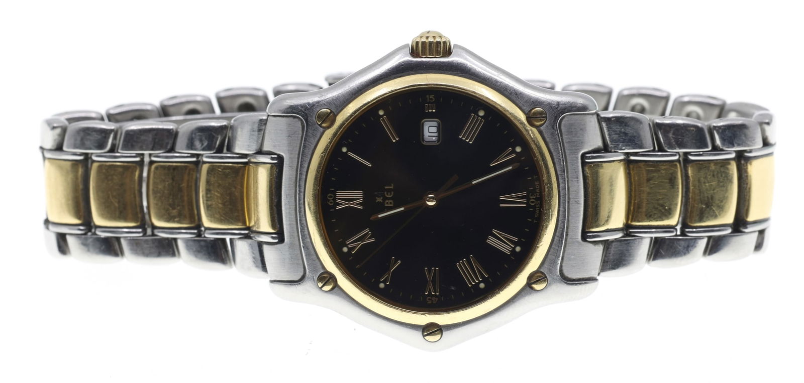 MEN'S EBEL STAINLESS STEEL & 18K GOLD '1911' WRISTWATCH (1 of 7)