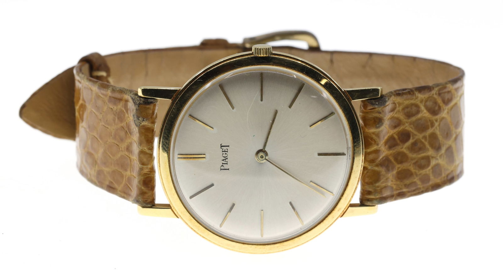 MEN'S PIAGET 18K GOLD CASE MECHANICAL WRISTWATCH (1 of 5)