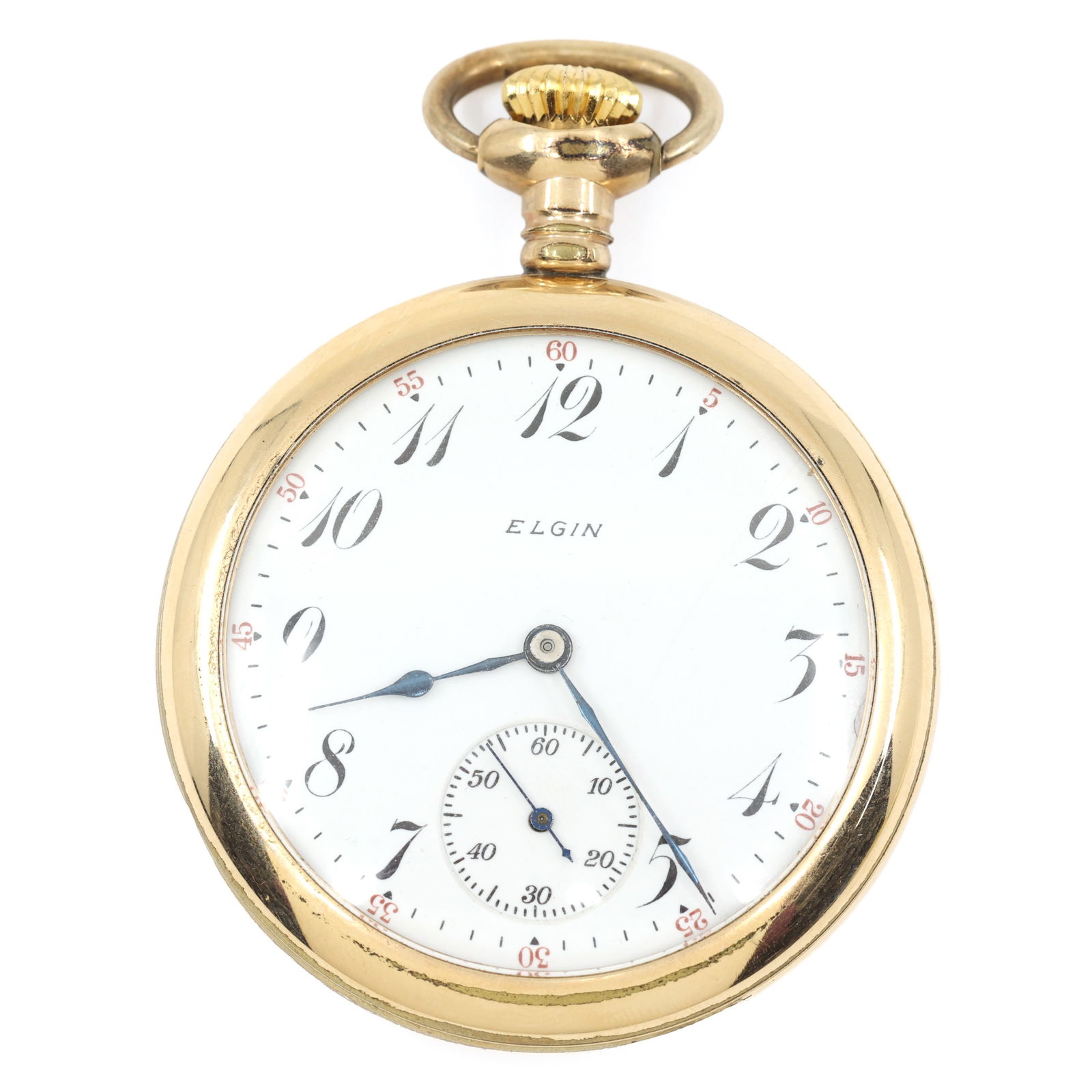 MEN'S ELGIN GOLD FILLED CASE POCKET WATCH (1 of 7)