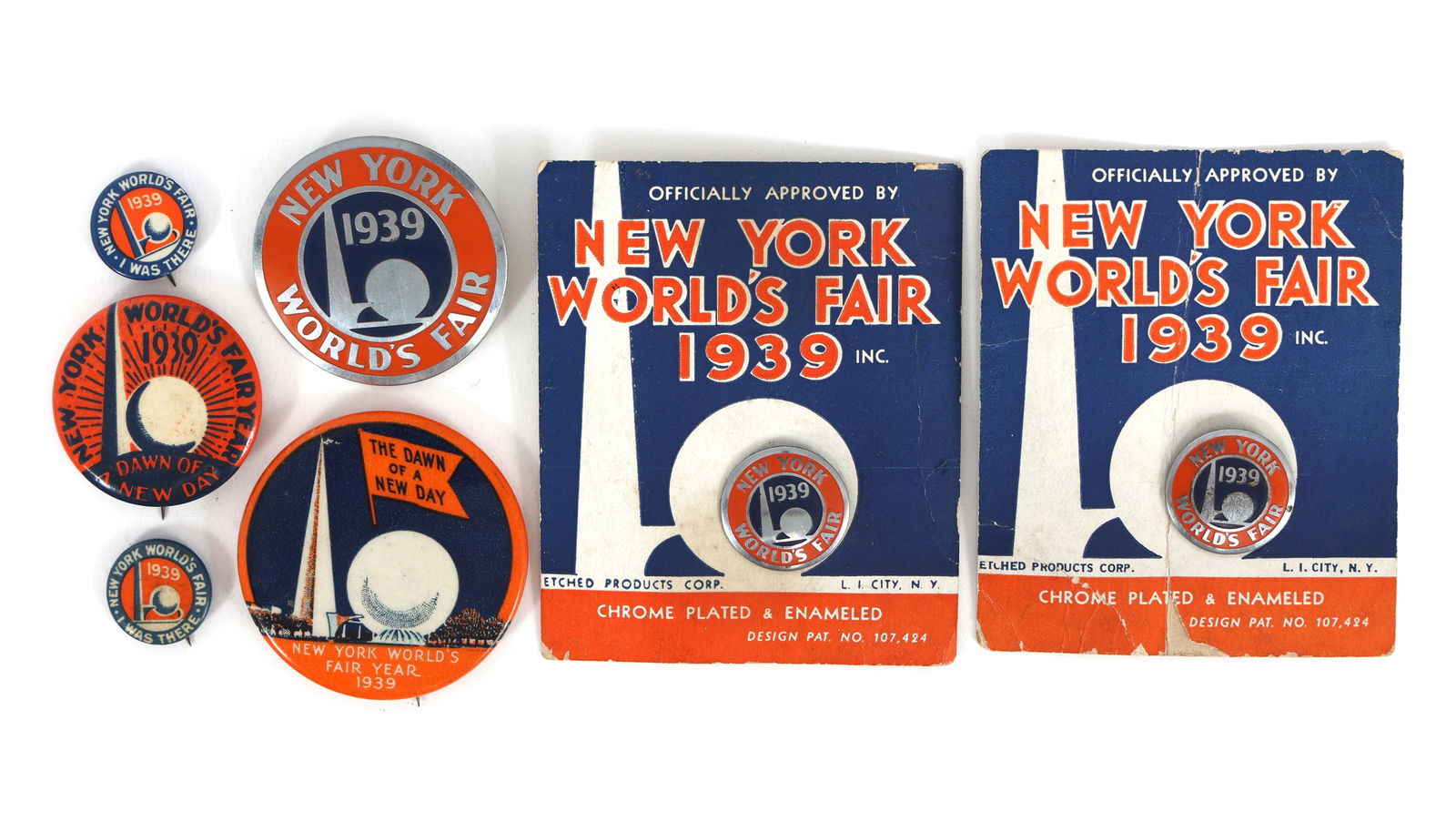 NEW YORK WORLD'S FAIR 1939 PINS & BUTTONS (1 of 5)
