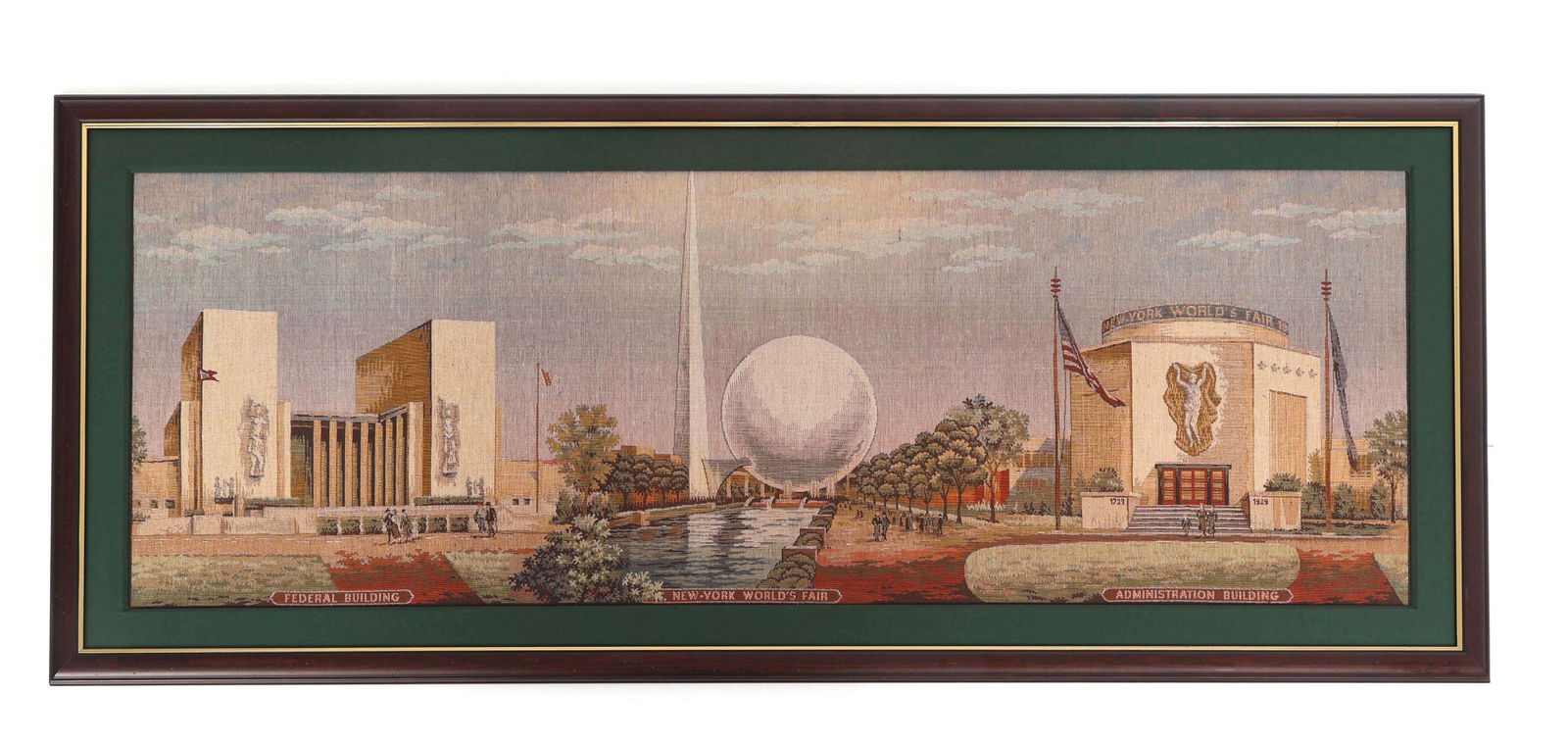 NEW YORK WORLD'S FAIR 1939 WOVEN - WOOL TAPESTRY (1 of 5)