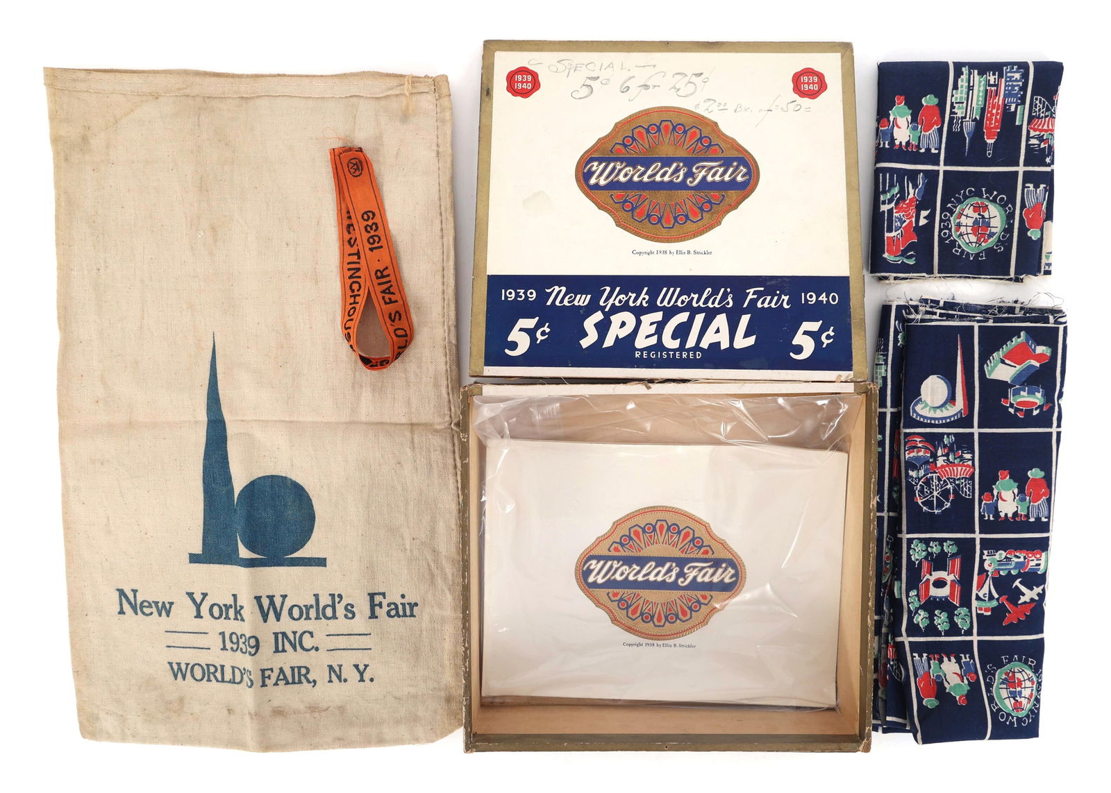 NEW YORK WORLD'S FAIR 1939 BRANDED TEXTILES & PACKAGING (1 of 15)
