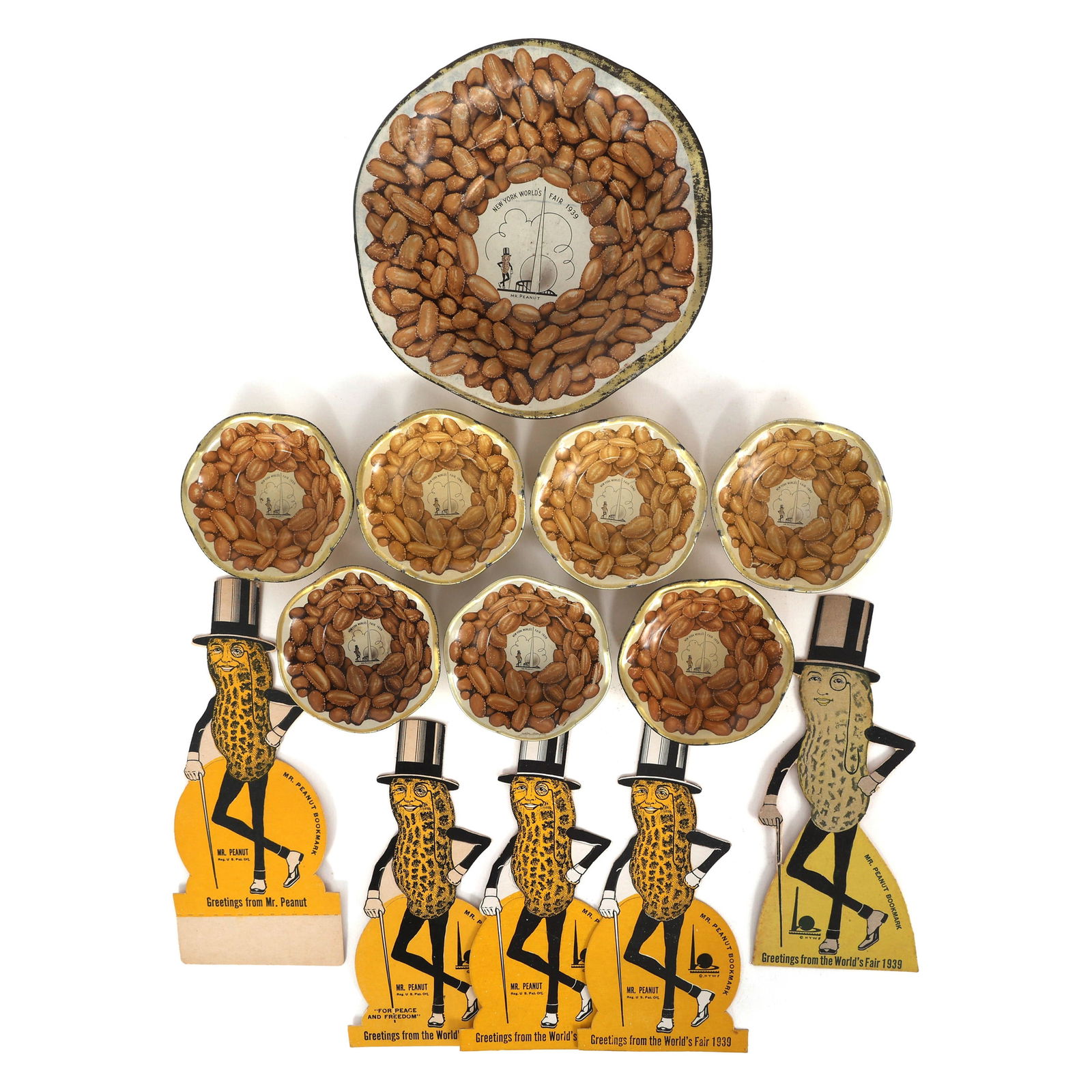 NEW YORK WORLD'S FAIR 1939 MR. PEANUT MEMORABILIA (1 of 8)