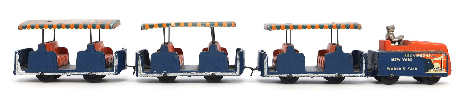 NEW YORK WORLD'S FAIR 1939 TIN & DIE-CAST TOY TRAM (1 of 10)