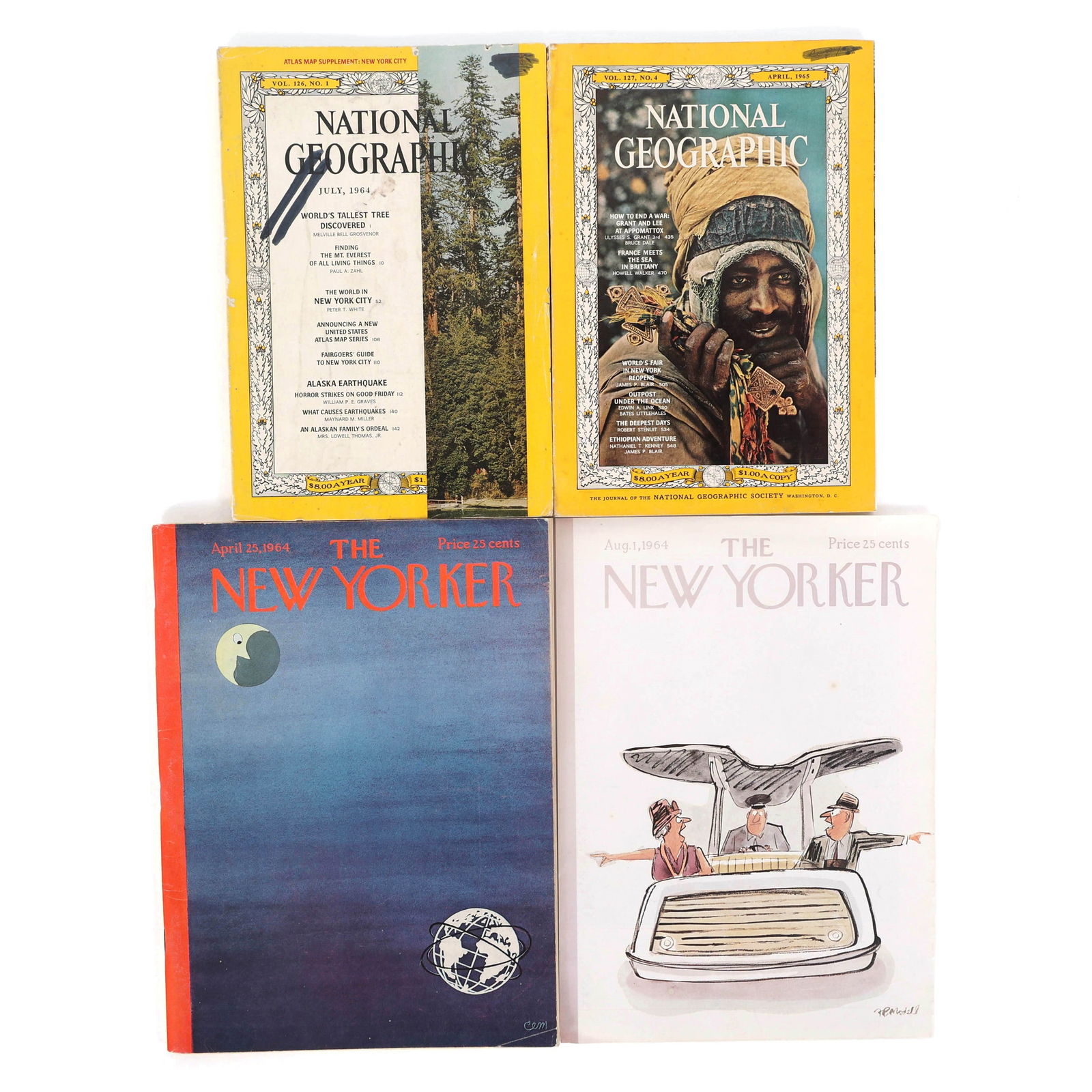 NEW YORK WORLD'S FAIR 1964 MAGAZINES & COVER: NEW YORK WORLD'S FAIR 1964 MAGAZINES & COVER 1964-65 New York World's Fair magazines & cover: National Geographic (9.75" x 6.75") Vol. 126, No. 1: July 1964 Vol. 12