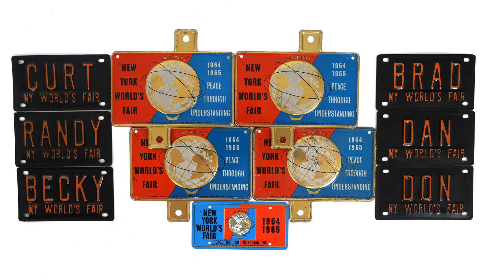 NEW YORK WORLD'S FAIR 1964 MINIATURE LICENSE PLATES (1 of 7)