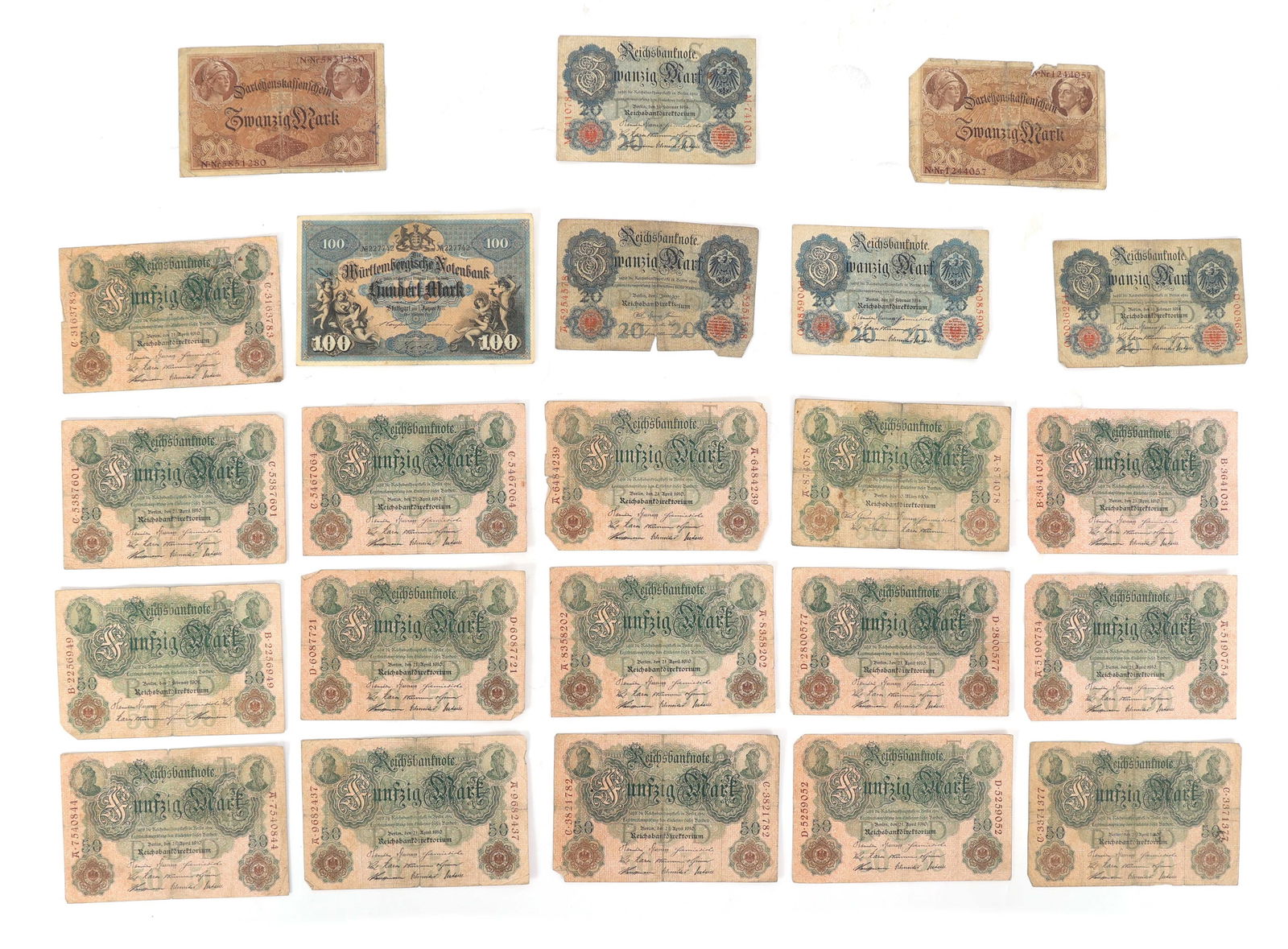 EARLY 20TH C. GERMAN BANKNOTES (1 of 8)