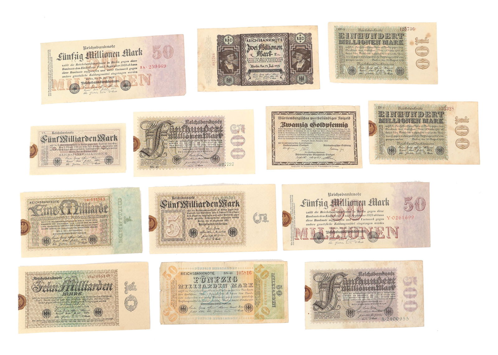 1923 GERMAN BANKNOTES (1 of 3)
