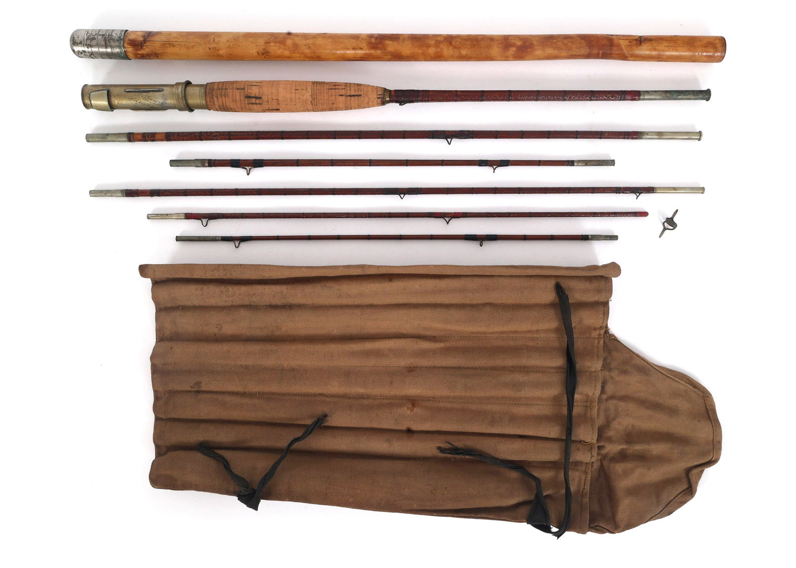 EARLY 20TH C. HENRY ANDRUS BAMBOO TRUNK FLY FISHING ROD (1 of 20)