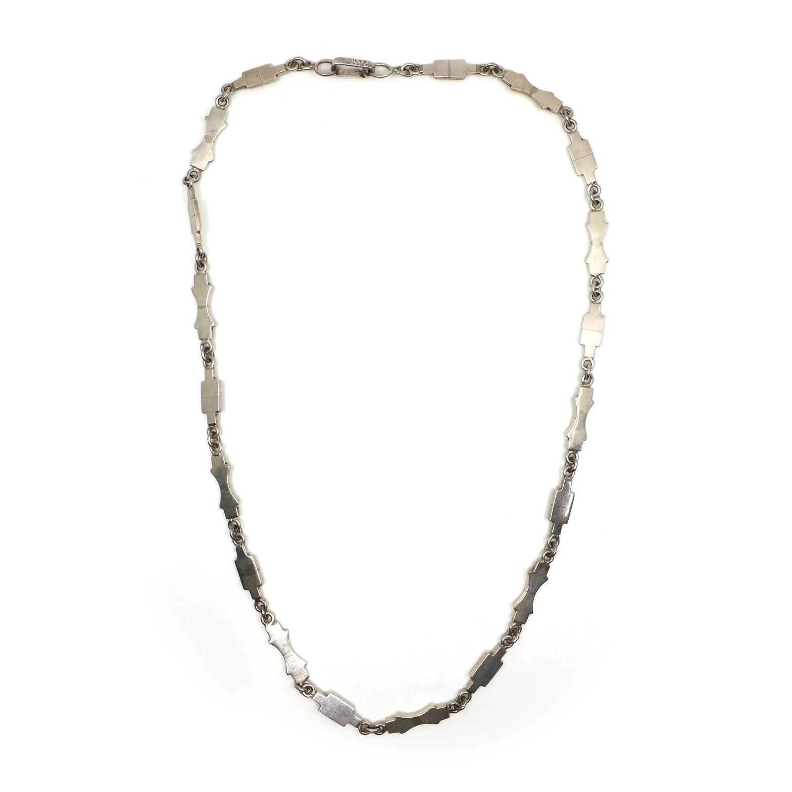 .900 SILVER A. BELGIORNO T-27 FANCY-LINK CHAIN NECKLACE (1 of 3)