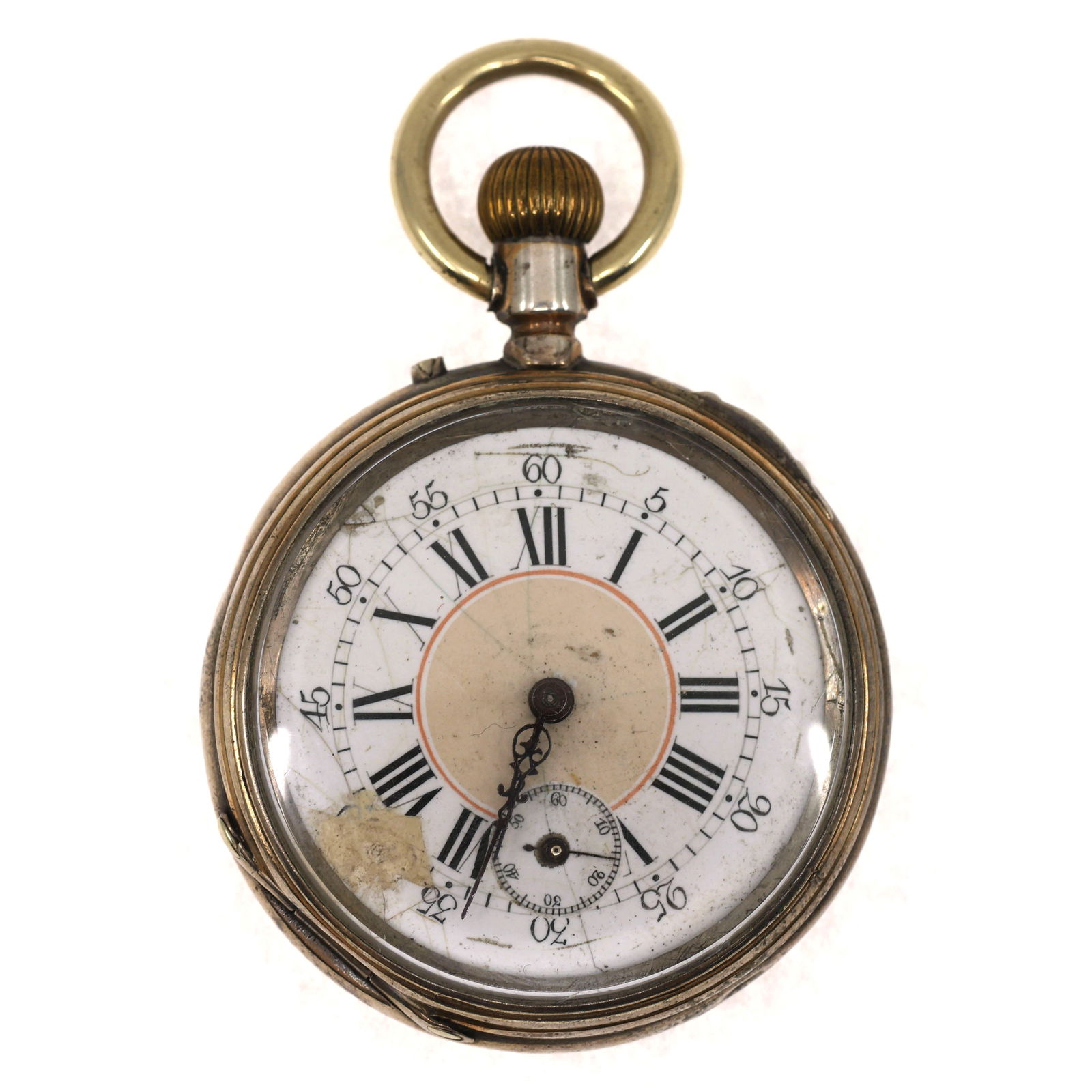 MEN'S FRENCH .900 SILVER CASE POCKET WATCH (1 of 7)