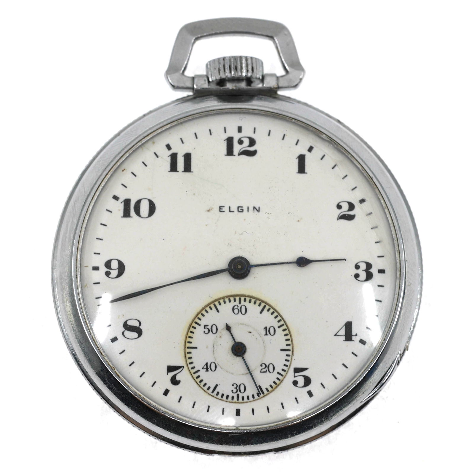 MEN'S ELGIN NICKEL CASE POCKET WATCH (1 of 4)