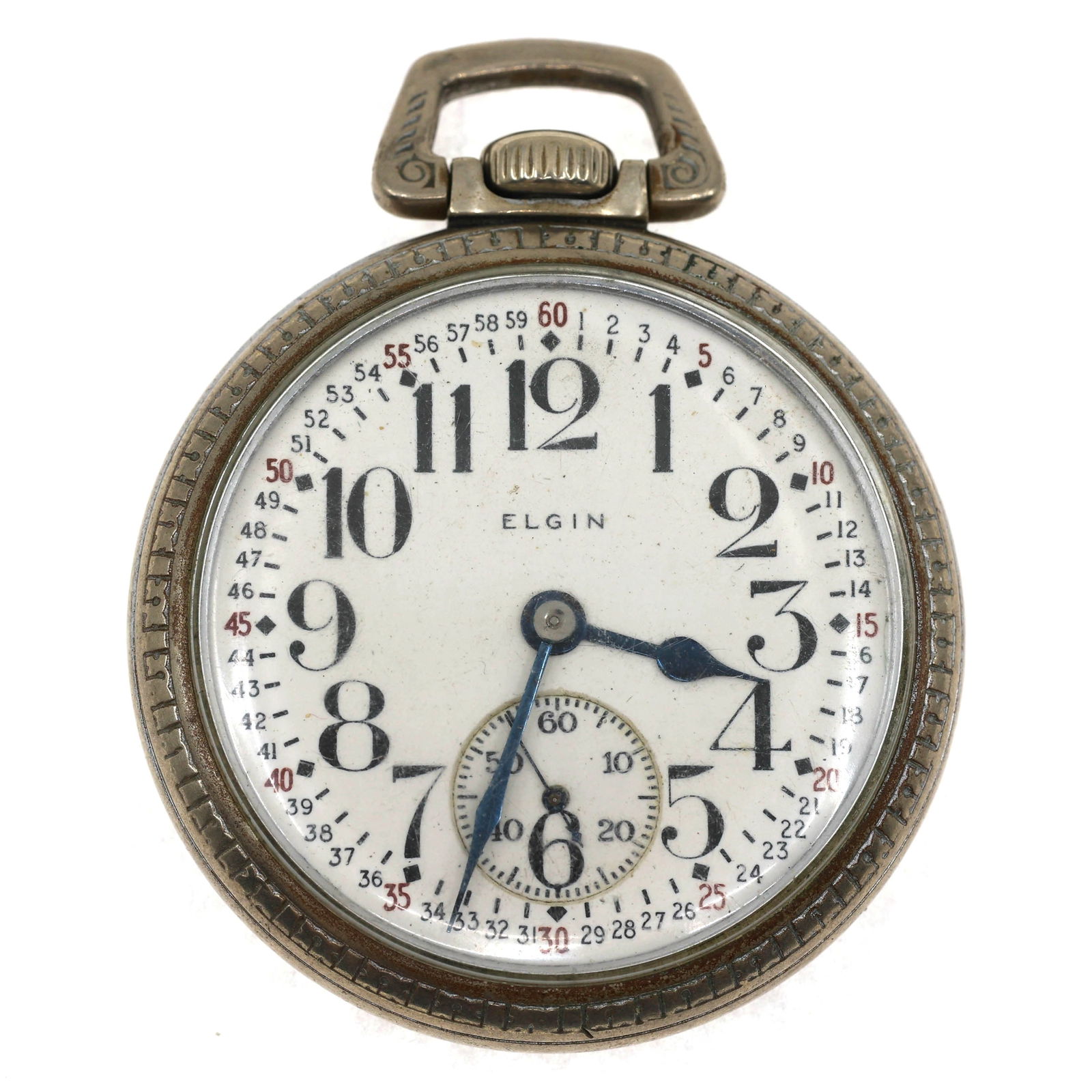 MEN'S ELGIN NICKEL CASE POCKET WATCH (1 of 4)