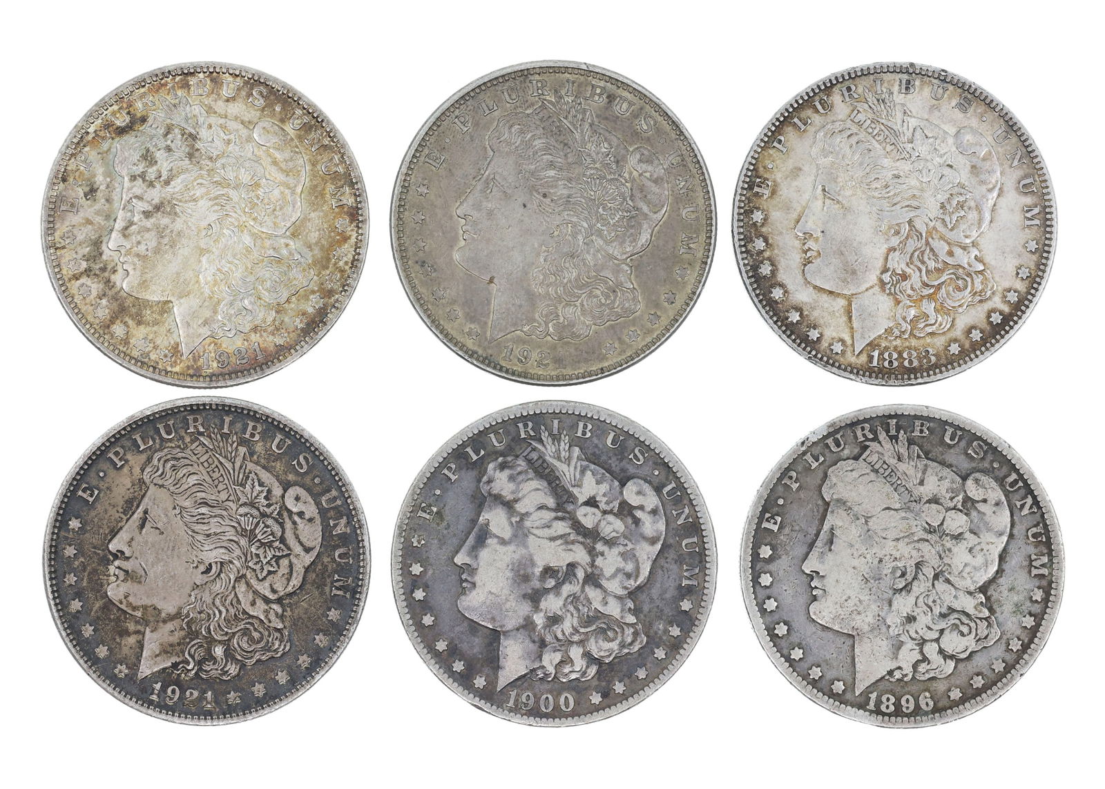 1883-1921 US MORGAN DOLLAR SILVER COINS (1 of 6)