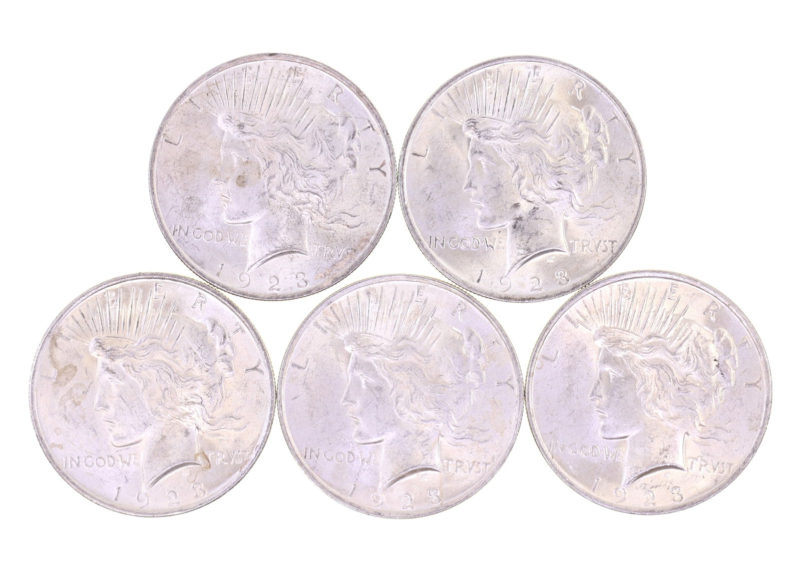 1923 US SILVER PHILADELPHIA MINT PEACE DOLLARS (1 of 11)
