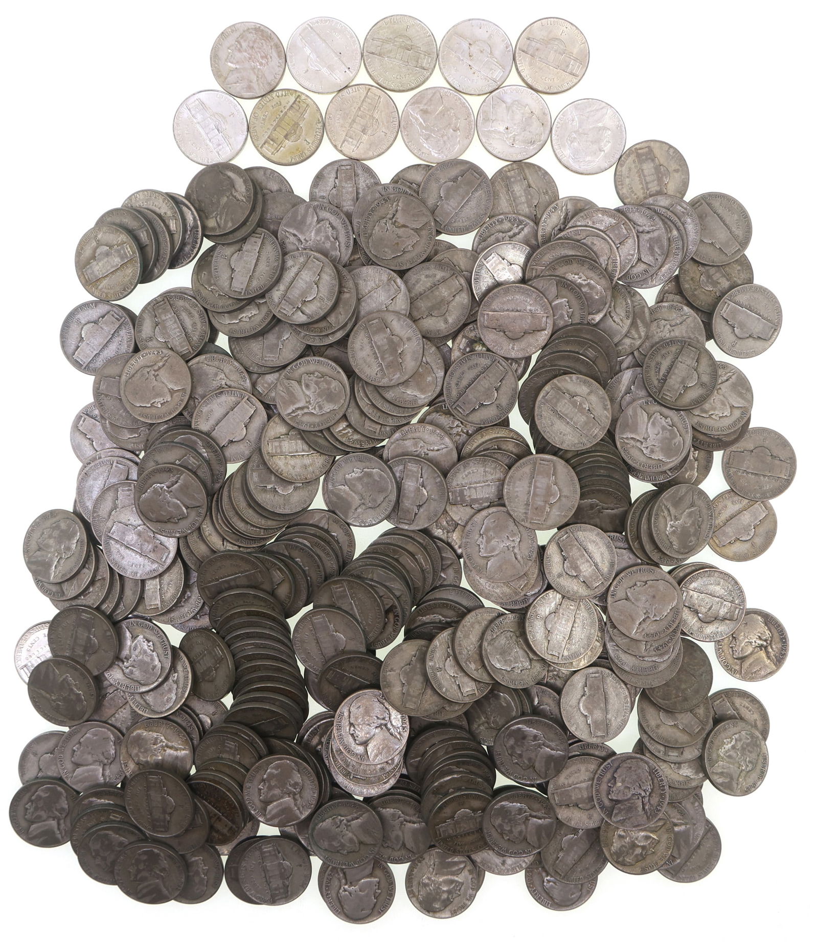 US SILVER JEFFERSON WARTIME NICKELS (1 of 4)