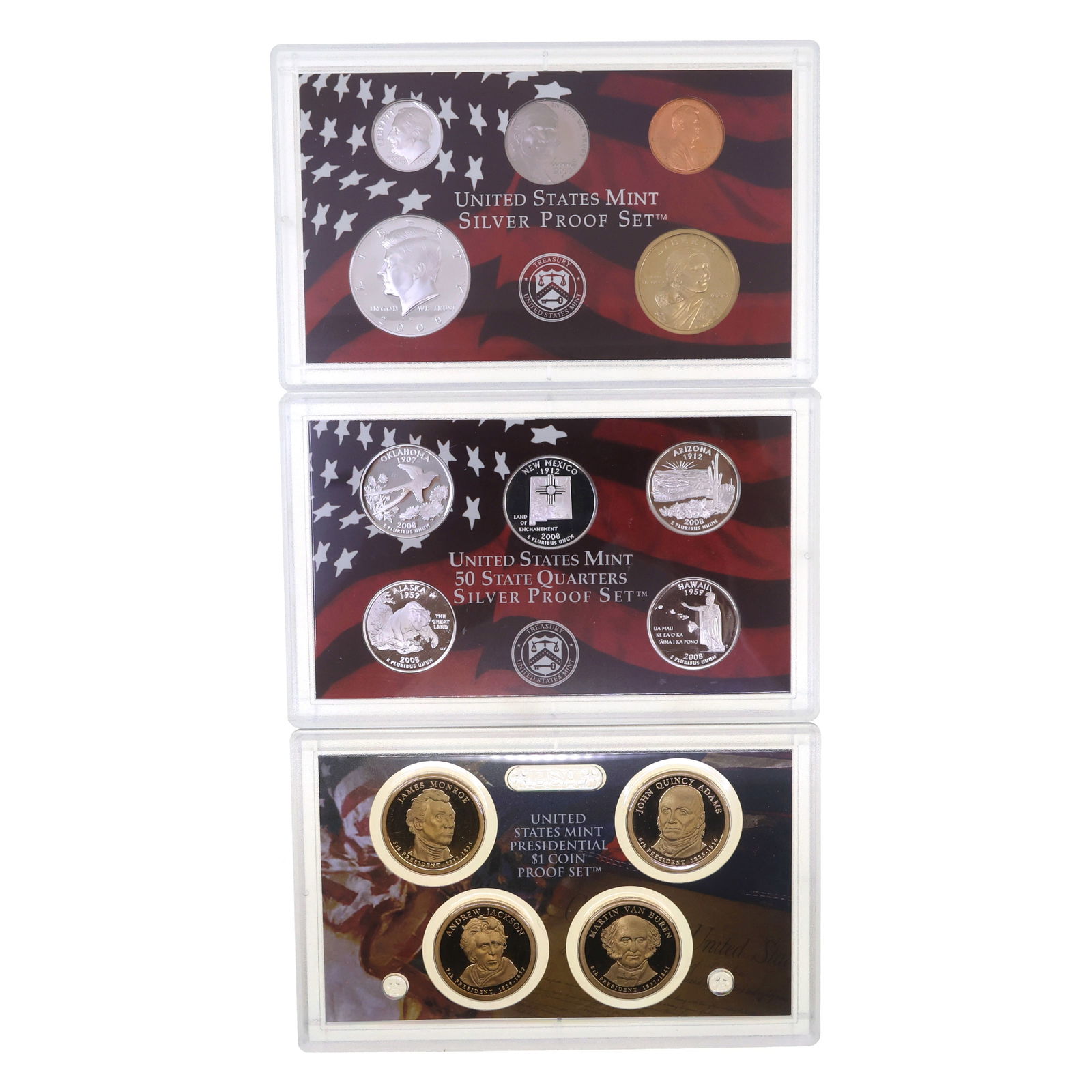2008 US MINT SILVER PROOF SETS (1 of 10)