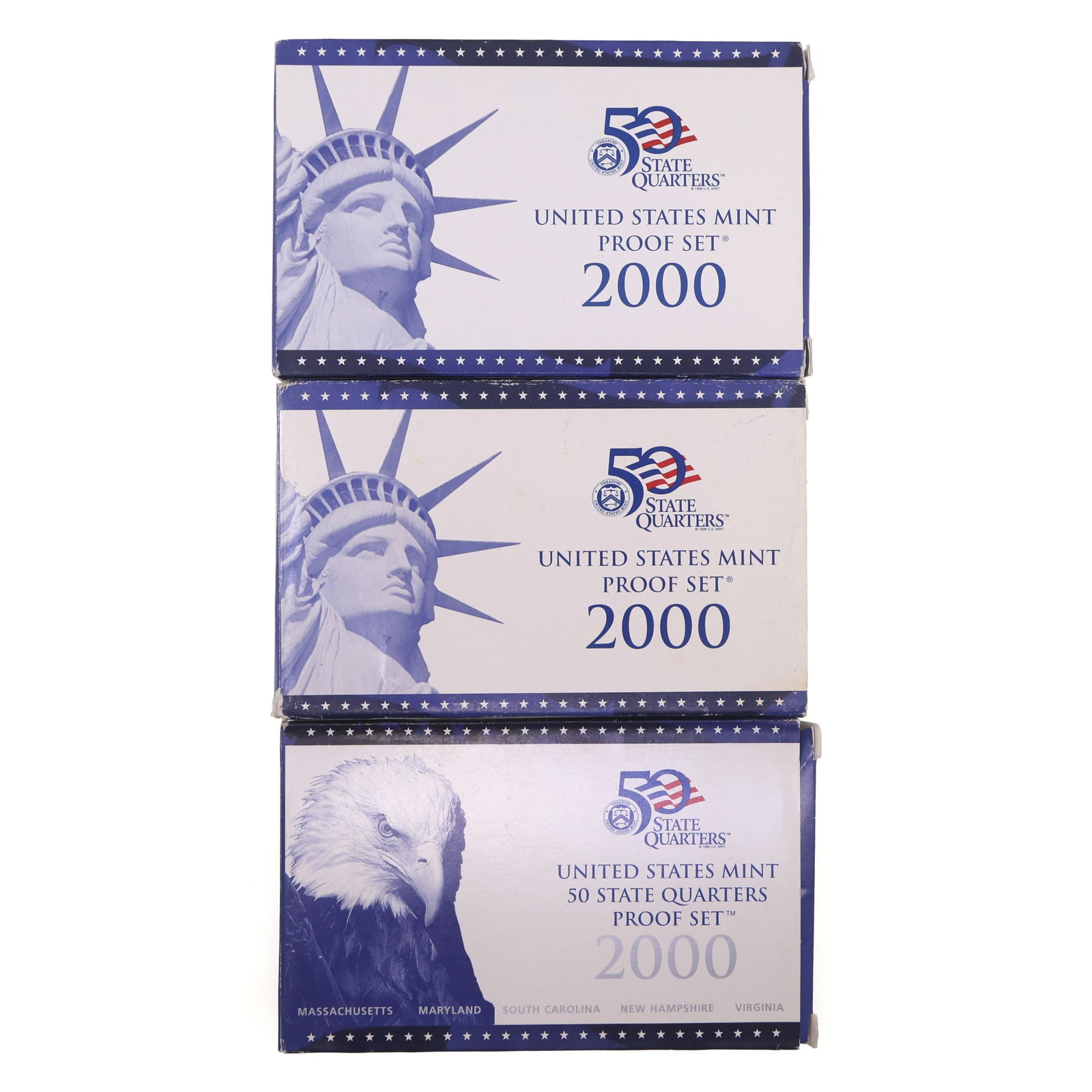 2000 US MINT PROOF STATE QUARTER COIN SETS (1 of 20)