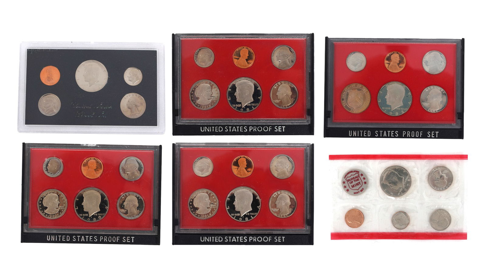 1972, 1980-1983 US PROOF COIN SETS (1 of 14)