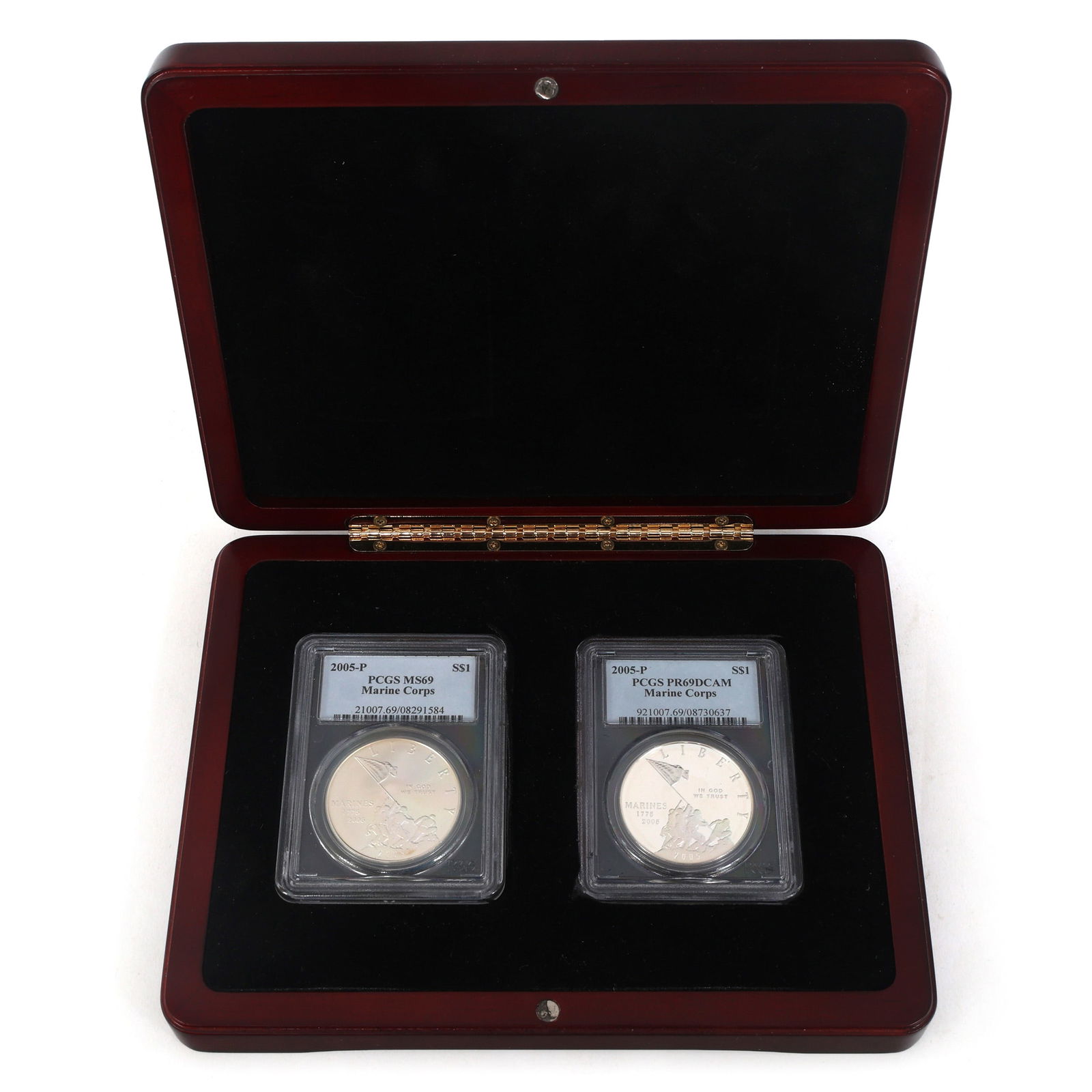 2005-P US MARINE CORPS COMMEMORATIVE SILVER COINS PCGS (1 of 7)