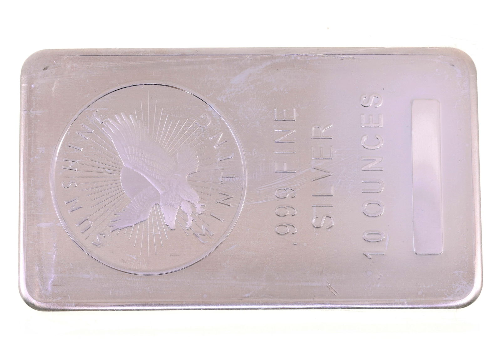 .999 FINE SILVER 10 OZT SUNSHINE MINTING BULLION BAR (1 of 2)