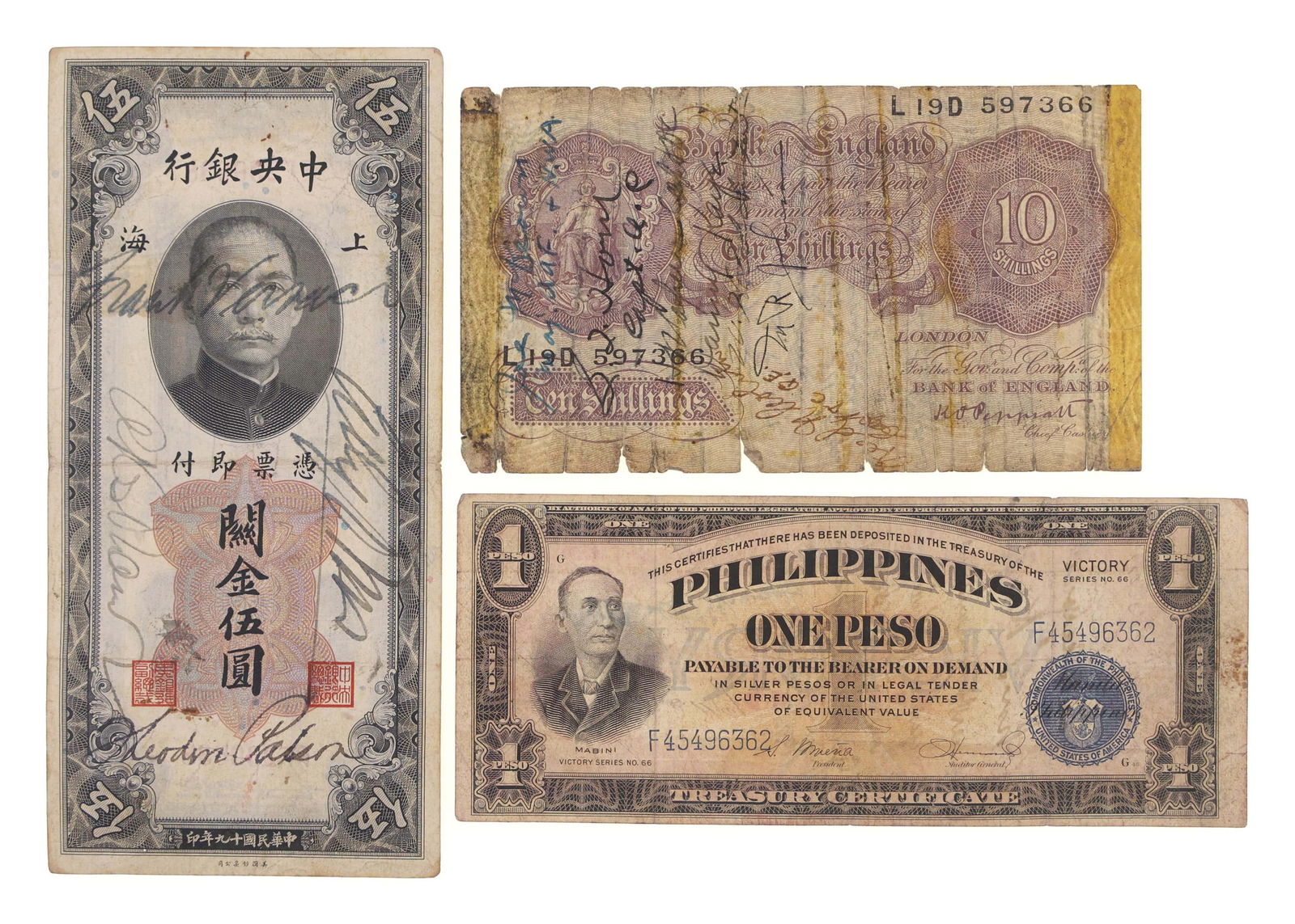 20TH C. FOREIGN SHORT SNORTER NOTES (1 of 7)