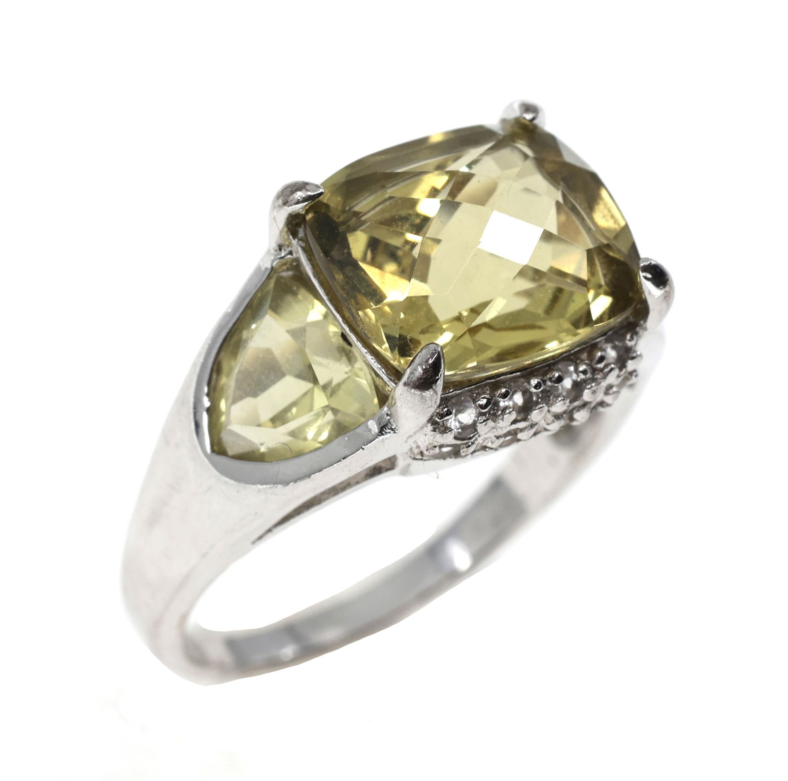 STERLING SILVER CITRINE FASHION RING (1 of 4)