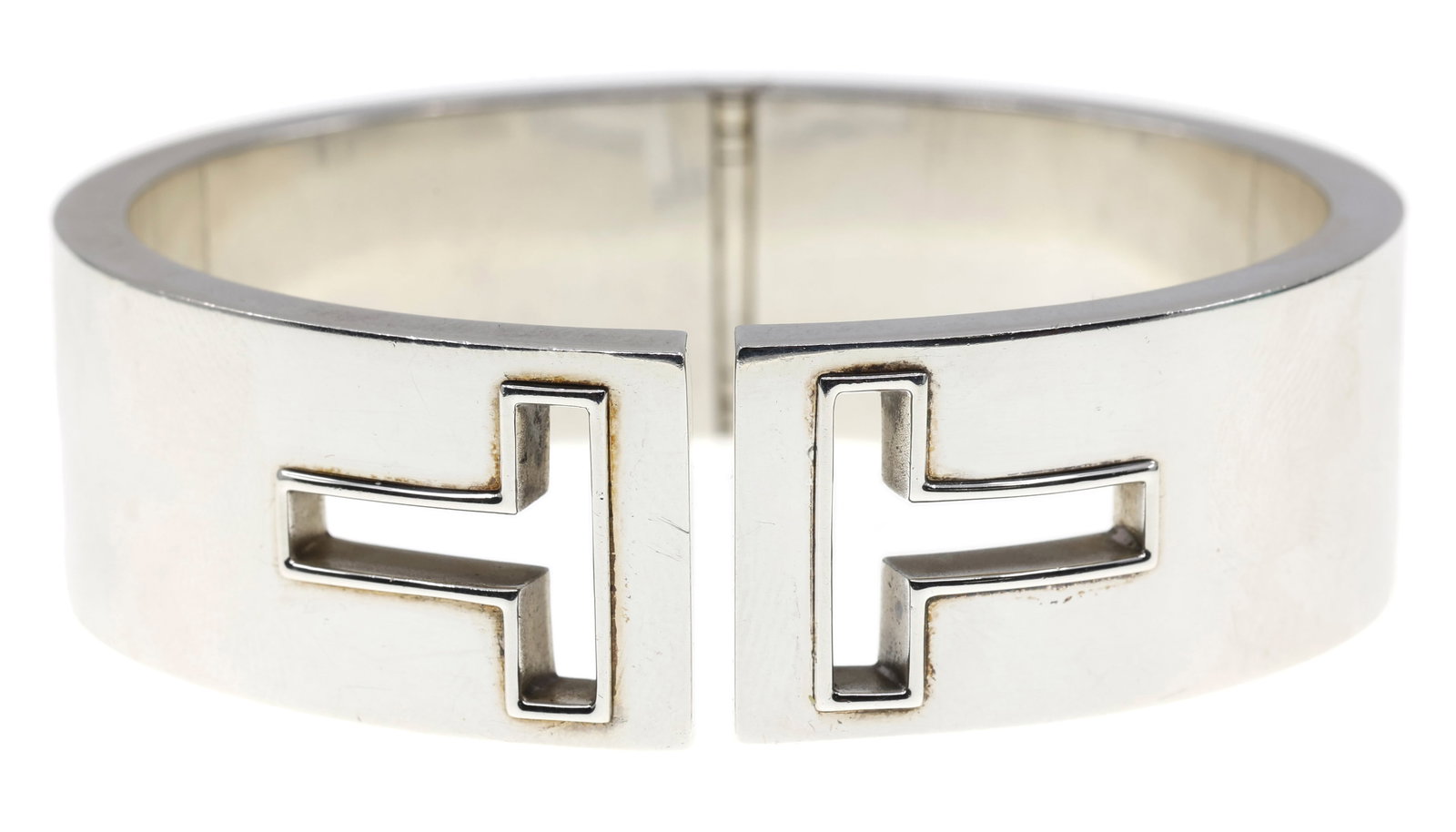 TIFFANY & CO. STERLING SILVER CUFF T CUT-OUT BRACELET (1 of 6)