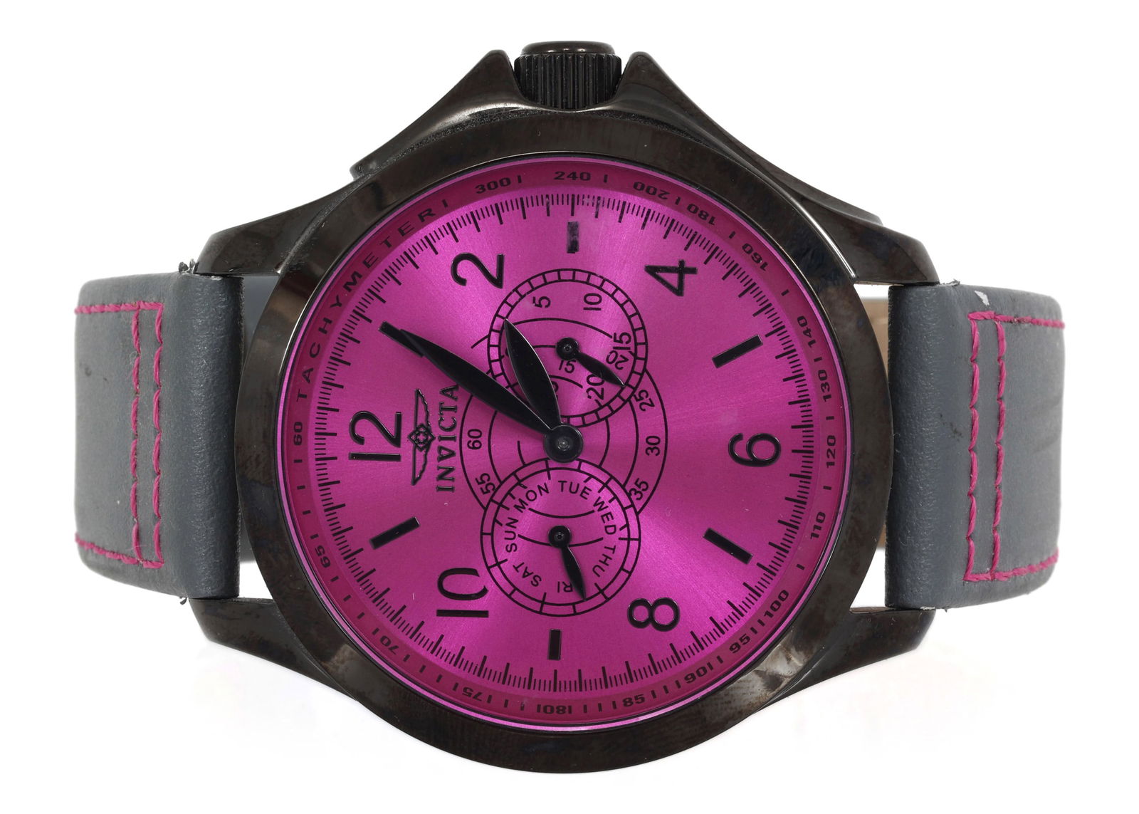 MEN'S INVICTA MODEL 18847 JAPAN QUARTZ WRISTWATCH: MEN'S INVICTA MODEL 18847 JAPAN QUARTZ WRISTWATCH Men's Invicta Model 18847 Japan Quartz wristwatch Leather band, Stainless Steel case Invicta