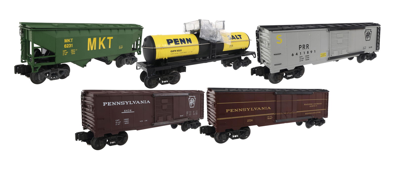 K-LINE O GAUGE TRAIN CARS - LOT OF 5 (1 of 20)