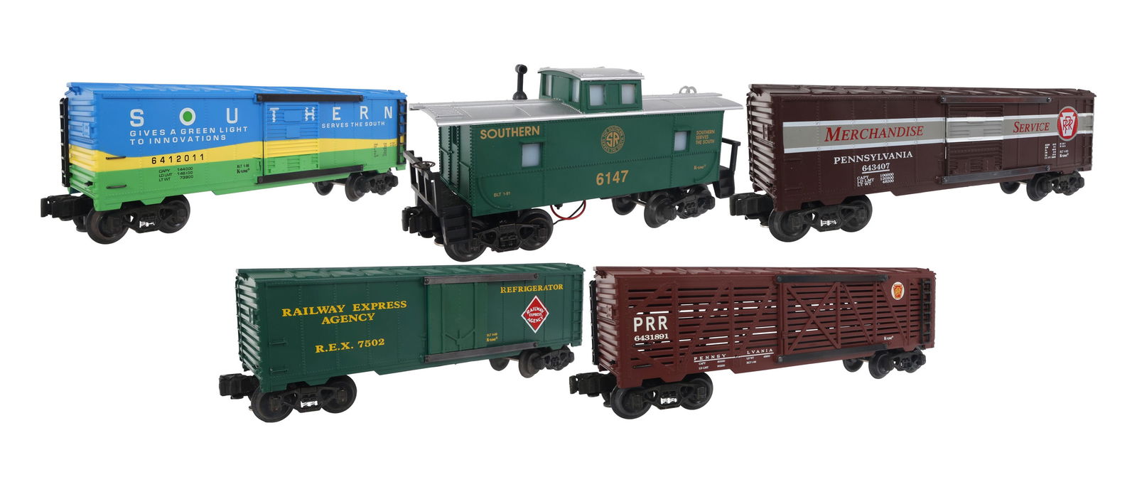 K-LINE O GAUGE TRAIN CARS - LOT OF 5 (1 of 20)