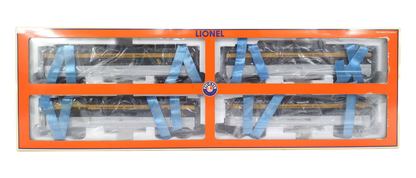 LIONEL O GAUGE CHESAPEAKE & OHIO PASSENGER CAR 4-PACK (1 of 4)