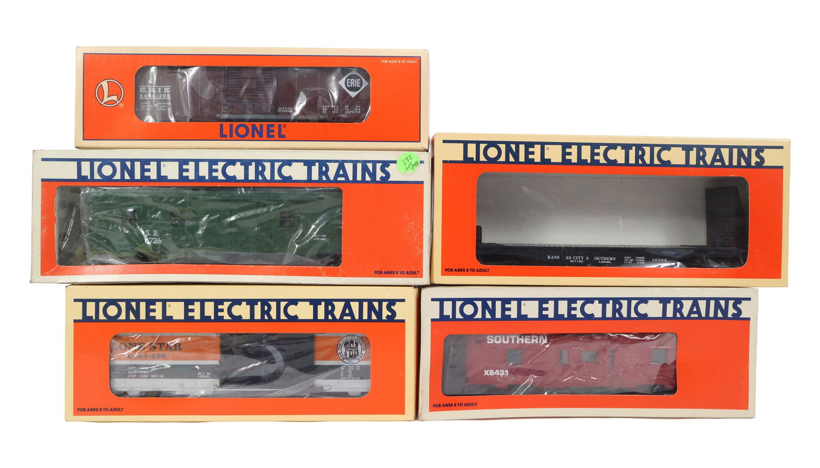 LIONEL O GAUGE TRAIN CARS - LOT OF 5 (1 of 2)