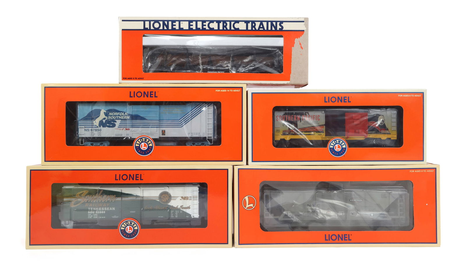 LIONEL O GAUGE TRAIN CARS - LOT OF 5 (1 of 2)