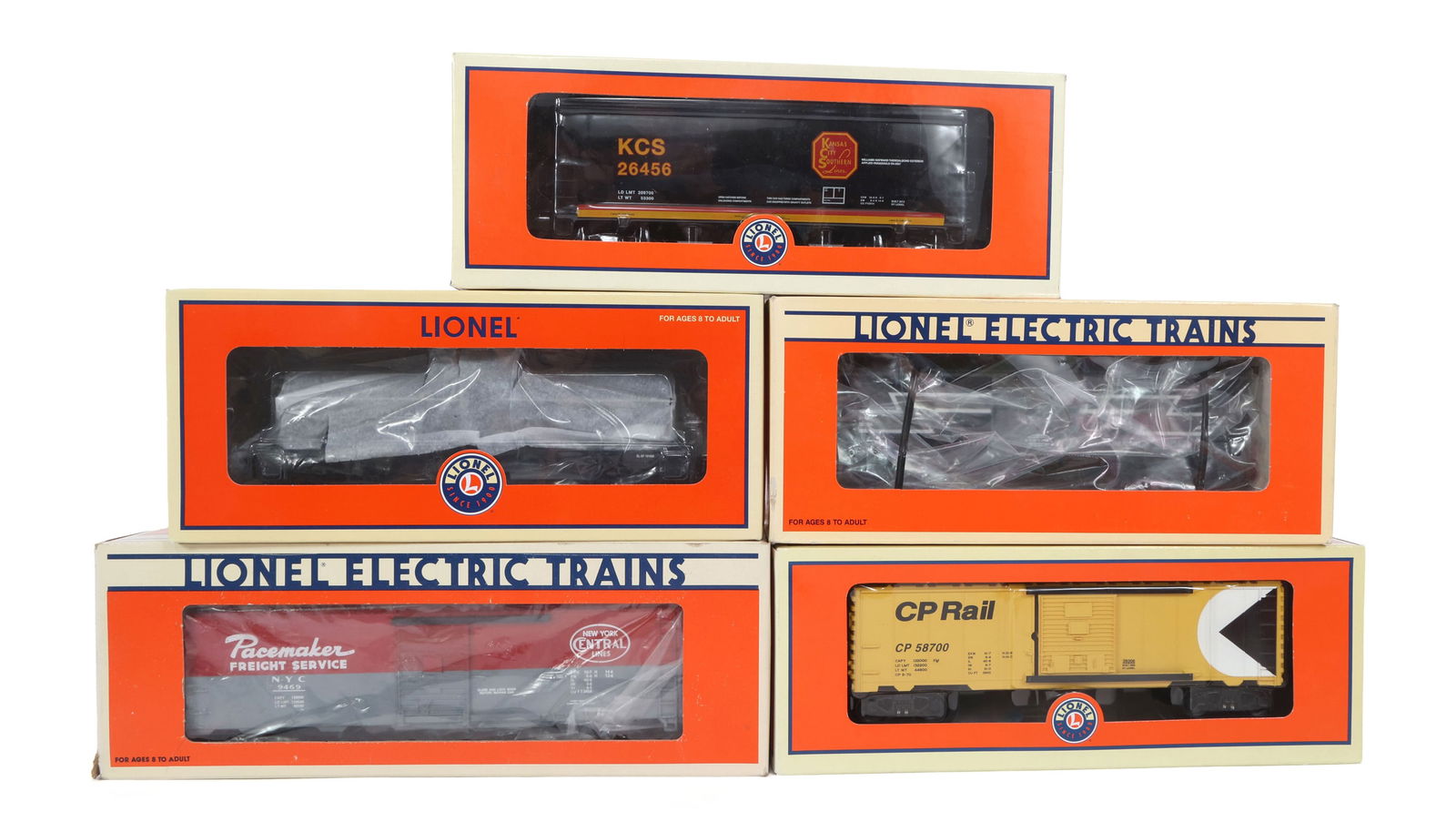 LIONEL O GAUGE TRAIN CARS - LOT OF 5 (1 of 2)