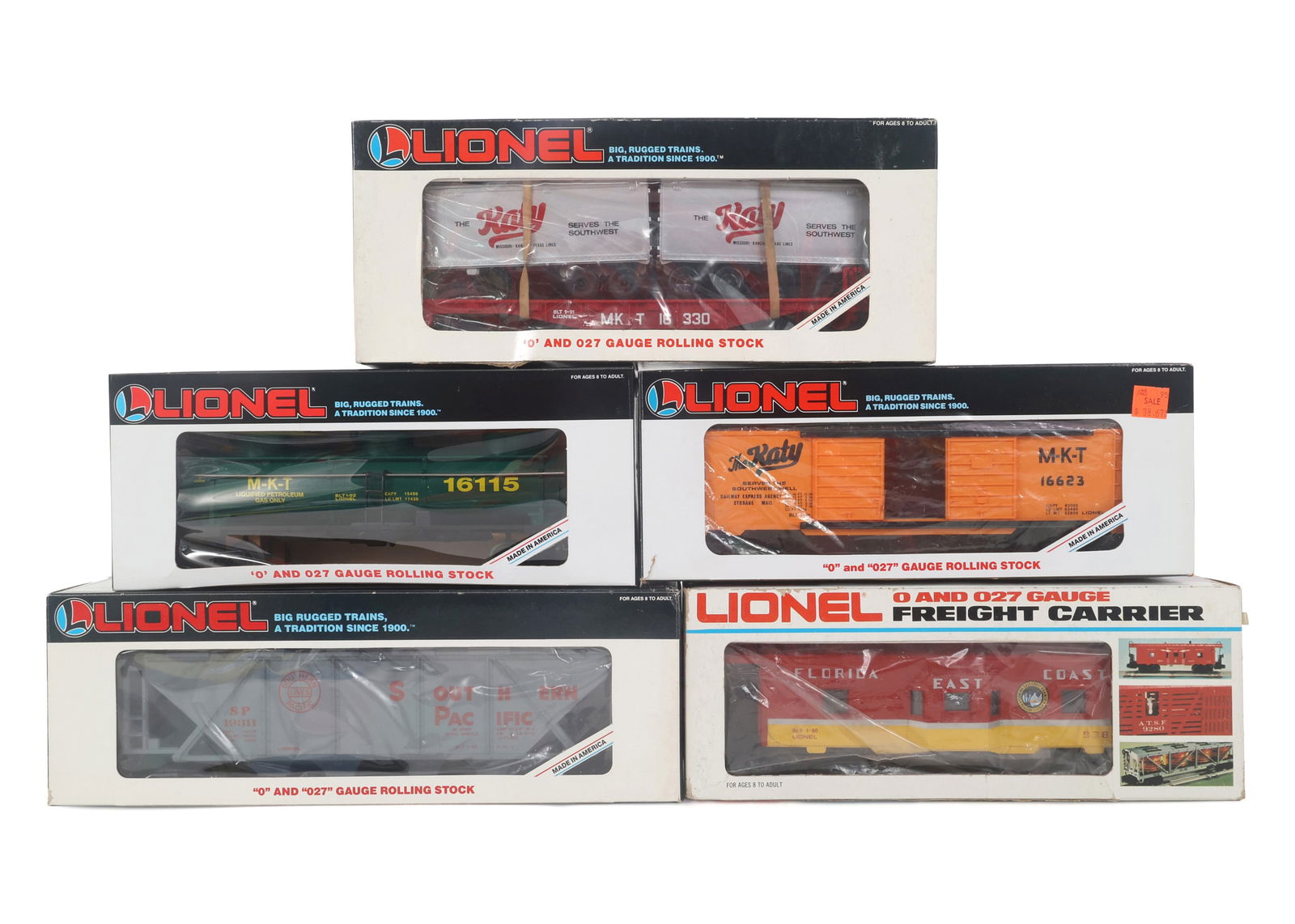 LIONEL O GAUGE TRAIN CARS - LOT OF 5 (1 of 2)