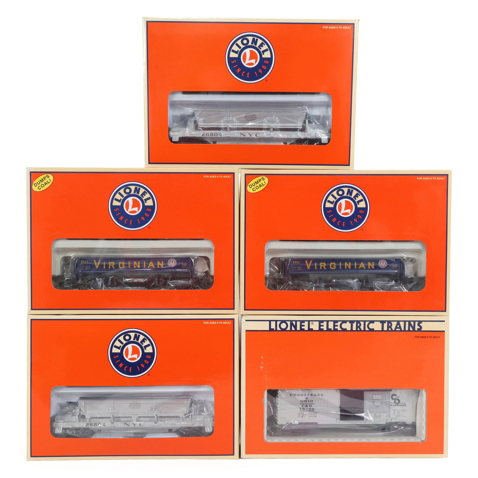 LIONEL O GAUGE TRAIN CARS - LOT OF 5 (1 of 2)