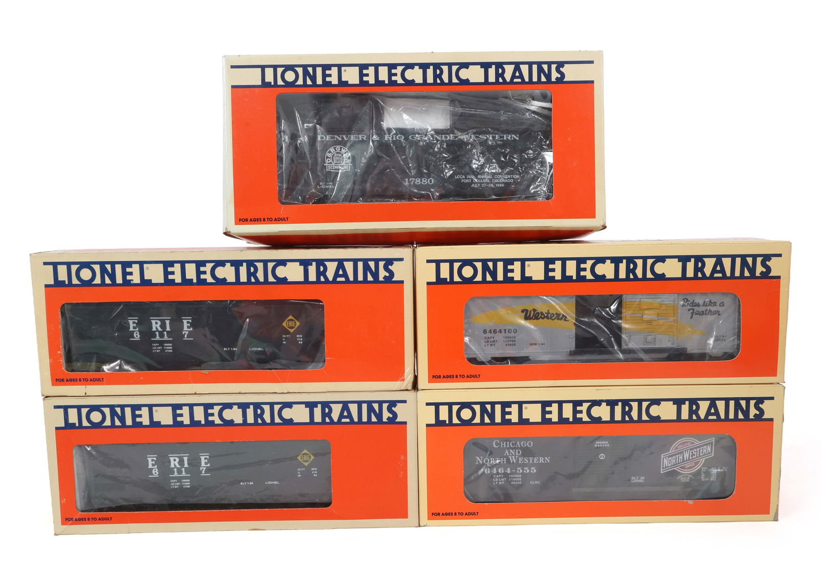 LIONEL O GAUGE TRAIN CARS - LOT OF 5 (1 of 2)