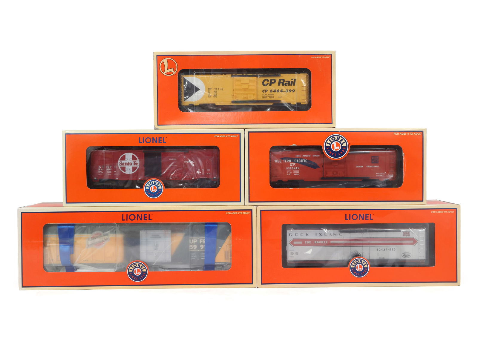 LIONEL O GAUGE TRAIN CARS - LOT OF 5 (1 of 2)