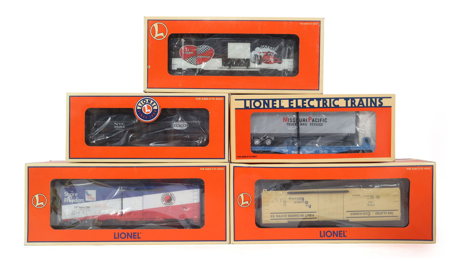 LIONEL O GAUGE TRAIN CARS - LOT OF 5 (1 of 2)